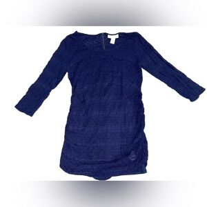 Women’s Maternity Navy Blue Lace Long Sleeve Top by Jessica Simpson Size M